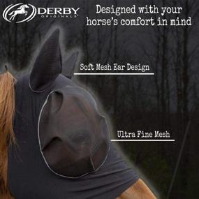 img 2 attached to Stay Protected & Visible with Derby Originals Reflective Bug Eye Lycra Fly Mask - 1 Year Warranty!