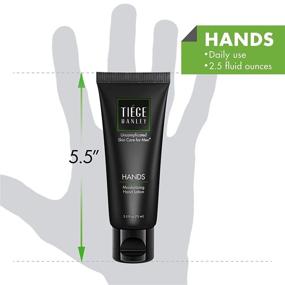 img 2 attached to 🤵 Tiege Hanley Men's Hand Lotion (HANDS) - Moisturizing and Fast-Absorbing Formula with Vitamin E, Unscented, 2.5 oz - Made in the USA