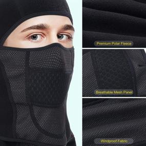 img 1 attached to 🎿 Stay Warm and Dry While Skiing with our Movable Waterproof Balaclava Ski Mask for Men and Women