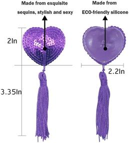 img 2 attached to Pasties Adhesive Nipple Reusable Tassel Women's Clothing