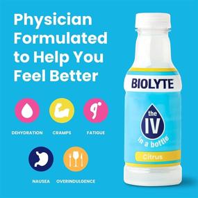 img 1 attached to 🍊 BIOLYTE Citrus Electrolyte Drink 12-pack: IV Liquid Bottle for Dehydration, Hydration Supplement with B Vitamins, Amino Acid Energy, Keto-Friendly & Low Sugar
