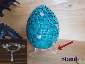 img 1 attached to 🐉 Gender Reveal Dragon Egg Stand - Crystal Clear Design