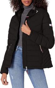 img 3 attached to Tommy Hilfiger Stretch Packable Crimson Women's Clothing in Coats, Jackets & Vests