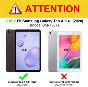 img 3 attached to Чехол ZenRich Galaxy Tab A 8.4 (2020) - прочный ударопрочный чехол с подставкой и ремнями - синий - для Samsung Galaxy Tab A 8.4 T307 (Verizon/Sprint)