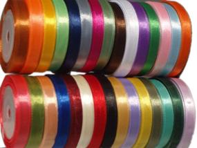 img 1 attached to 🎀 Assorted Colors 1/2 inch Double-Face Satin Ribbon, Pack of 12 - Indian Accent