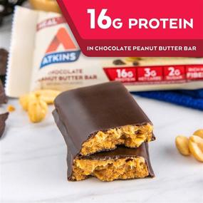 img 2 attached to 🍫 Indulge in Atkins Chocolate Peanut Butter Protein Meal Bar: High in Fiber, Keto-Friendly + Value Pack (8 Bars)