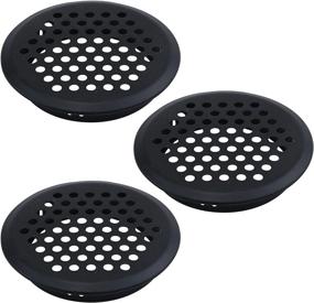 img 2 attached to 🌀 Antrader Black Louver Vents: Stainless Steel Round Mesh Hole Air Vents (53mm/2inch Mounting Diameter) - Pack of 3