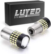 🔆 luyed 2 x 900 lumens super bright 1156 led bulbs with 3014 78-ex chipsets for back up reverse lights, brake lights, tail lights, rv lights - xenon white logo