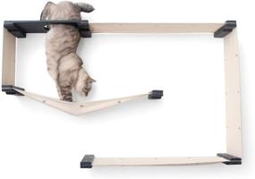 img 1 attached to 🐱 CatastrophiCreations Cat Maze Set - Premium Handcrafted Wall Mounted Cat Tree Shelves - Ultimate Play and Rest Haven - 52” x 31” x 11”, (1 Pack)