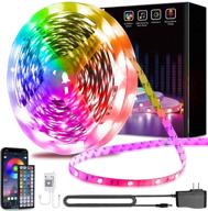 keepsmile music sync led strip lights, 50ft color changing led lights strip with phone app control and remote – perfect for bedroom, living room, party, and home decoration logo