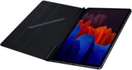 📚 samsung electronics galaxy tab s7 book cover - mystic black logo