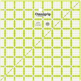 img 2 attached to 📐 Dritz Omnigrip Quilting Ruler Combo Pack: 6.5in, 8.5in, 10.5in - Clear, 6" by 6" Stitched in Yarn