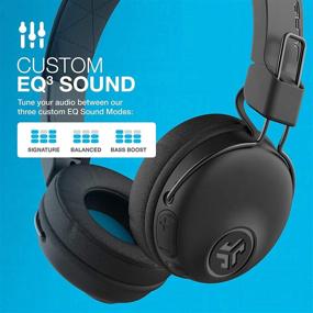 img 1 attached to 🎧 Беспроводные наушники JLab Studio Bluetooth с подставкой на ушах: более 30 часов воспроизведения, звук EQ3, ультрадофинные подушки, черные.