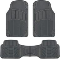 🚗 bdk proliner diamond grid 3-piece heavy-duty rubber floor mats set for car, suv, van & truck, universal fit - all-weather protection logo