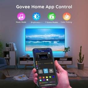 img 3 attached to 📺 Govee TV LED Backlight, 10FT LED Lights for TV with App and Remote Control, Music Sync, DIY and Scene Modes, RGB Color Changing Backlight for 46-60 inch TVs, Computer, Bedroom, USB Powered