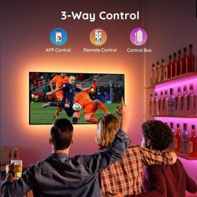 img 2 attached to 📺 Govee TV LED Backlight, 10FT LED Lights for TV with App and Remote Control, Music Sync, DIY and Scene Modes, RGB Color Changing Backlight for 46-60 inch TVs, Computer, Bedroom, USB Powered