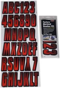 img 2 attached to 🛥️ Набор регистрационных номеров лодки и гидроцикла серии REBKG300, красный/черный от Hardline Products