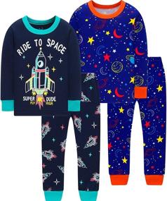 img 4 attached to 🎅 Christmas Excavator Toddler Pajamas - Boys' Clothing Sleepwear & Robes