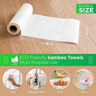 🌿 bamboo paper towels: eco-friendly, washable & reusable - 2 rolls, 1 year supply, up to 2000 uses - zero waste & biodegradable kitchen roll (40 sheets) logo