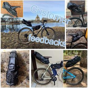 img 3 attached to 🚴 Large Waterproof Bikepacking Bags by NEWBOLER - 10L/13L Saddle Bag for Bicycles, Roll-Up Under Seat Cycling Rear Tail Pack in Black