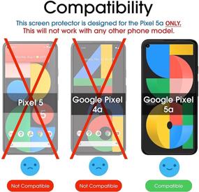 img 3 attached to 📱 3-пакет защитных стекол amFilm для экрана Google Pixel 5A - 5G (2021) - 0.26 мм тонкий прозрачный HD, антицарапающий, без пузырей