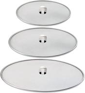 🍳 antallcky 3 pack grease splatter screen for frying pan with foldable knob - grease splatter guard shield - no mess with cooking oil - no burns - ultra fine mesh lids - rust-free stainless steel - 9.8, 11.5, 13 inch logo