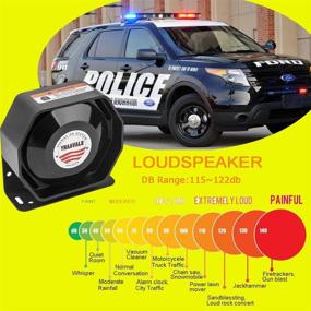 img 3 attached to YHAAVALE 9200E Amplifier Emergency Police Siren & Ultra Slim Metal Octagon Compact Flat Speaker, DC12V 100W Multi-Tones Wired Control with Mic Loudspeaker Electronic PA System for Police Vehicles