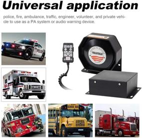 img 1 attached to YHAAVALE 9200E Amplifier Emergency Police Siren & Ultra Slim Metal Octagon Compact Flat Speaker, DC12V 100W Multi-Tones Wired Control with Mic Loudspeaker Electronic PA System for Police Vehicles