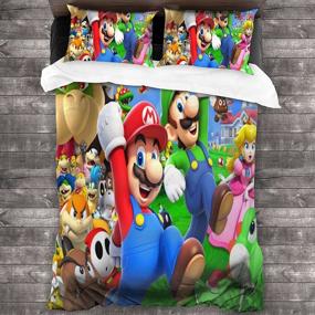 img 4 attached to Cartoon Bedding Duvet Pillowcase Sheets Bedding and Kids' Bedding