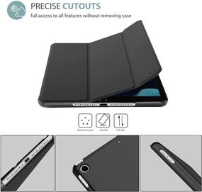img 2 attached to 📱 ProCase Чехол для iPad 10.2 (9-го/8-го/7-го поколения) - Тонкий стояк с твёрдой спиной, защитный умный чехол - Черный.