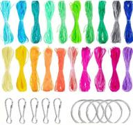 colorful string gimp plastic lacing cord: ideal for 🎨 bracelets & scoubidou craft kits - explore 20 vibrant shades! logo