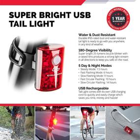 img 2 attached to 🚴 Cycle Torch MicroBot: USB Rechargeable Bike Tail Light for City Commuters, Kids & Cyclists - Small Detachable Rear Safety Blinker