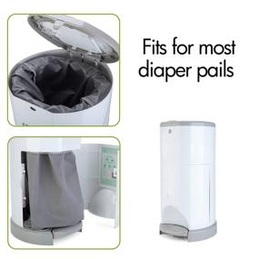 img 1 attached to 👶 Reusable Diaper Pail Wet Bag with Elastic Edge - Pack of 3, Gray - Fits Dekor & Ubbi Diaper Pails - Teamoy