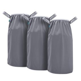 img 4 attached to 👶 Reusable Diaper Pail Wet Bag with Elastic Edge - Pack of 3, Gray - Fits Dekor & Ubbi Diaper Pails - Teamoy
