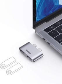 img 4 attached to UGREEN USB-C to USB Adapter Thunderbolt 3 Dual USB 3.0 Hub for MacBook Air M1 2020/2019/2018, MacBook Pro M1 2019/2018/2017