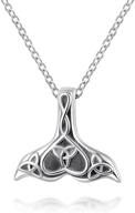 sterling triquetra necklace mermaid oxidized logo