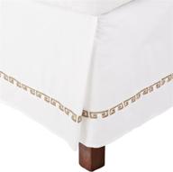 cotton greek embroidery pleated kendell bedding logo