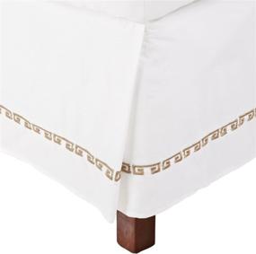 img 1 attached to Cotton Greek Embroidery Pleated Kendell Bedding