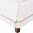 cotton greek embroidery pleated kendell bedding logo