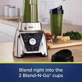 img 1 attached to Oster BLSTTS-CB2-000 Pro Blender: Texture Select Settings, 2 Blend-N-Go Cups, 64oz Tritan Jar - Brushed Nickel
