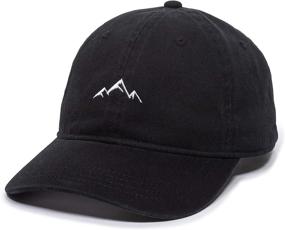 img 4 attached to 🏔 Soft Cotton Mountain Dad Hat - Unstructured Outdoor Cap