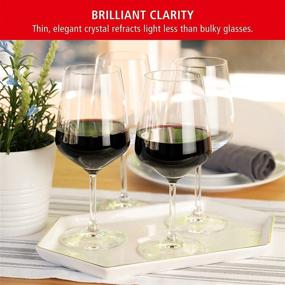 img 2 attached to 🍷 Premium Spiegelau Style Red Wine Glasses - Set of 4 | European-Made Lead-Free Crystal | Classic Stemmed | Dishwasher Safe | Professional Quality Glass Gift Set - 22.2 oz