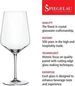 img 3 attached to 🍷 Premium Spiegelau Style Red Wine Glasses - Set of 4 | European-Made Lead-Free Crystal | Classic Stemmed | Dishwasher Safe | Professional Quality Glass Gift Set - 22.2 oz