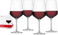 🍷 premium spiegelau style red wine glasses - set of 4 | european-made lead-free crystal | classic stemmed | dishwasher safe | professional quality glass gift set - 22.2 oz logo