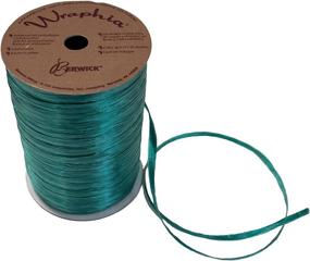 img 1 attached to 🎀 100 Yard Teal Pearlized Raffia Ribbon Roll for Package Krafting and Décor