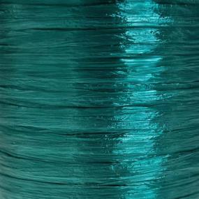 img 3 attached to 🎀 100 Yard Teal Pearlized Raffia Ribbon Roll for Package Krafting and Décor