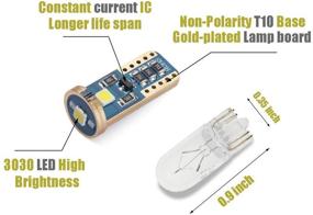 img 2 attached to IBrightstar Новейшие очень яркие лампочки Wedge T10 168 194 LED для внутреннего освещения автомобиля домашнего света карты двери любезности номерной знак