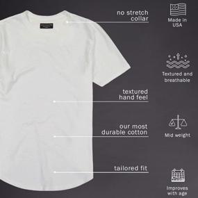 img 1 attached to GOODLIFE Scallop T Shirt Durable Tailored Men's Clothing and T-Shirts & Tanks