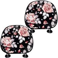 🌸 vintage floral headrest cover set for women - toaddmos universal bucket seat accessory logo