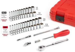 img 2 attached to 🔧 TEKTON 55-Piece 1/4 Inch Drive 6-Point Socket and Ratchet Set (5/32-9/16 in., 4-14 mm) - SKT05301